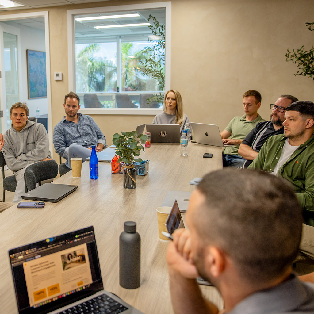 Team in meeting