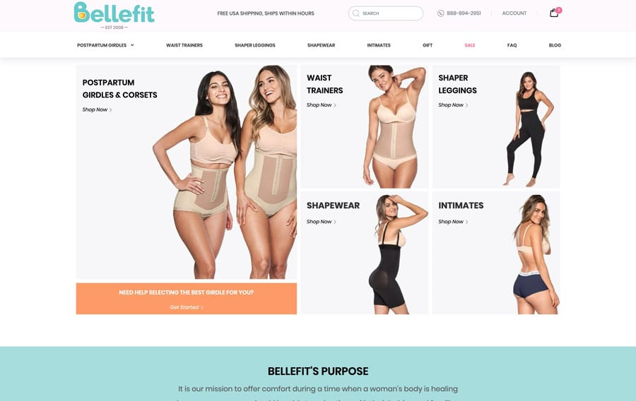 Bellefit, Intimates & Sleepwear, Belleft Postpartum Corset
