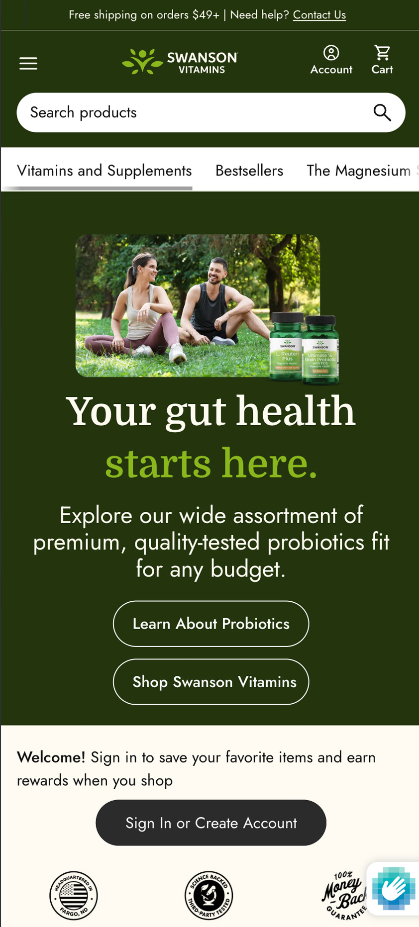 Mobile Homepage